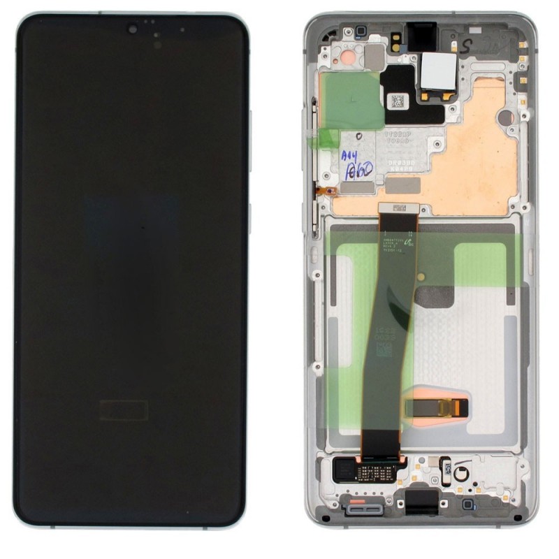 Samsung SERVICE PACK Display LCD ORIGINALE + Frame (SENZA CAMERA) Per Galaxy S20 ULTRA G988 | Bianco