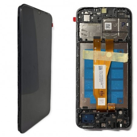 Samsung SERVICE PACK Display LCD ORIGINALE + Frame Per Galaxy A032 A03 Core 2022 | Nero