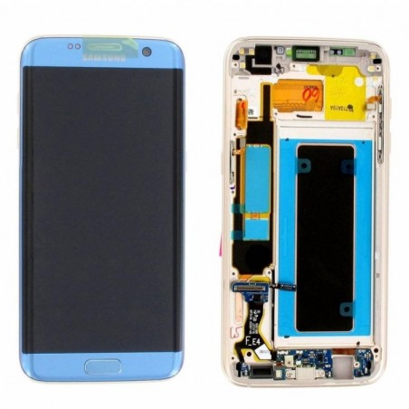 Scopri Samsung SERVICE PACK Display LCD ORIGINALE + Frame Per Galaxy G935 S7 Edge | Blue Coral in dettaglio