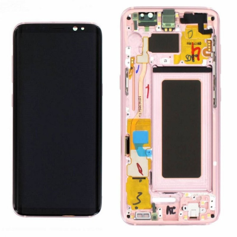 Samsung SERVICE PACK Display LCD ORIGINALE + Frame Per Galaxy G950 S8 | Pink