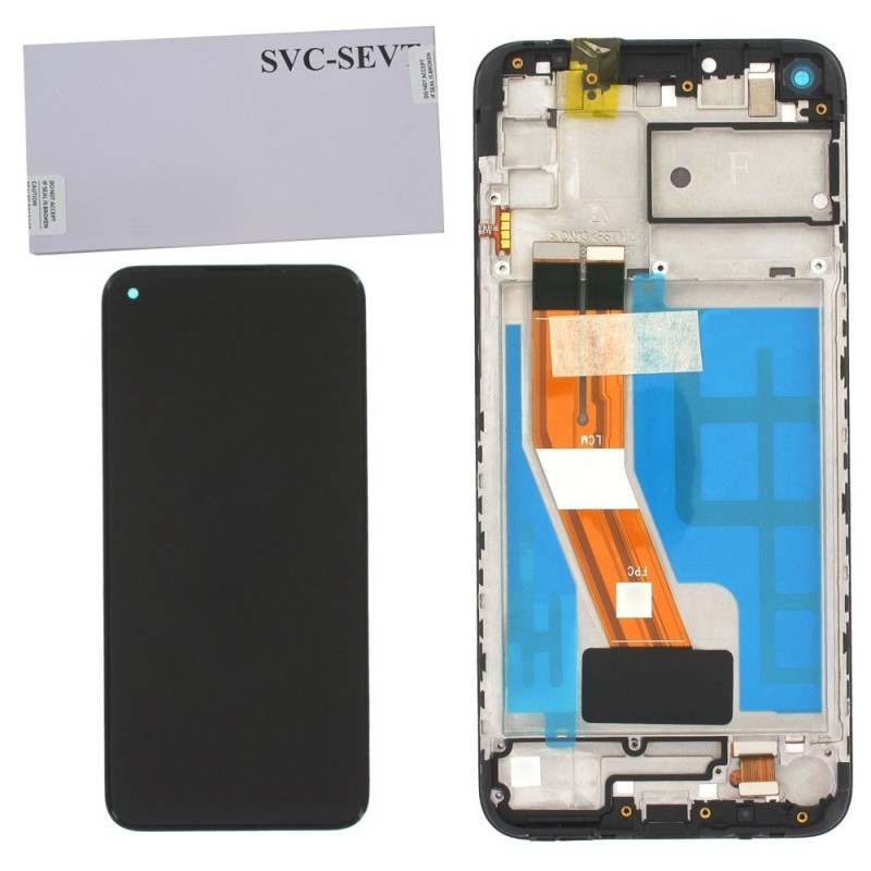 Samsung Service Pack Original LCD Display + Frame For Galaxy M115 M11 | Black