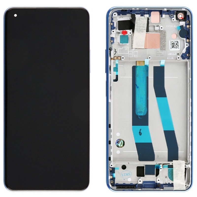 Xiaomi Service Pack Original LCD Display + Frame For Mi 11 Lite 4G LTE M2101K9AG | Blue