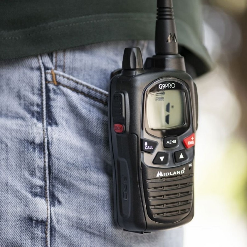 MIDLAND G9 PRO RADIO WALKIE TALKIE CON CARICATORE DA TAVOLO 4 BATTERIE 1800MAH INCLUSE