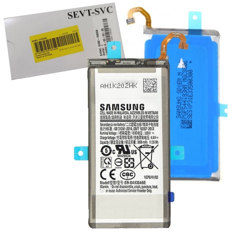 Samsung Service Pack Batteria EB-BA530ABE Originale per Galaxy A8 2018 A530 Samsung Service Pack Batteria EB-BA530ABE Originale per Galaxy A8 2018 A530