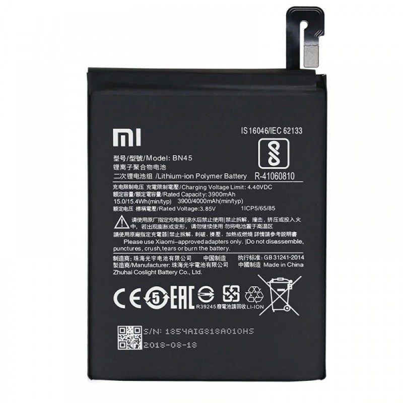 Xiaomi Service Pack Batteria BN45 Originale per Redmi Note 5 - Note 5 Plus