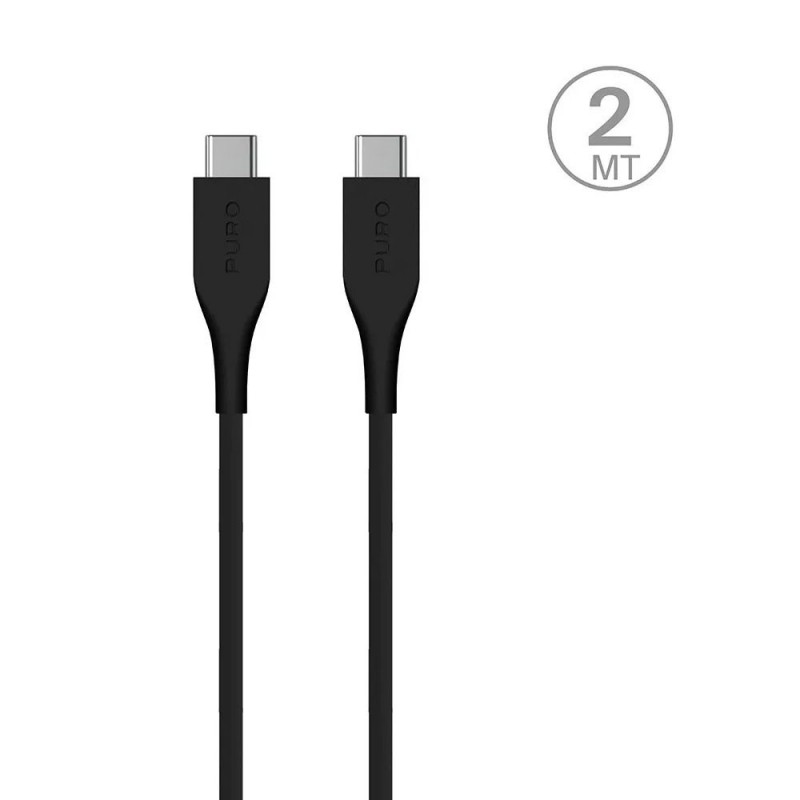 Pure PLAIN TPE USB Type-C to Type-C 2.0 Cable - 2m | Black and White