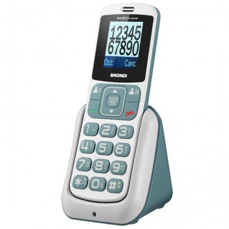 BRONDI Amico Home Telefono Cellulare Senior DualSim Controllo Remoto | Bianco e Grigio