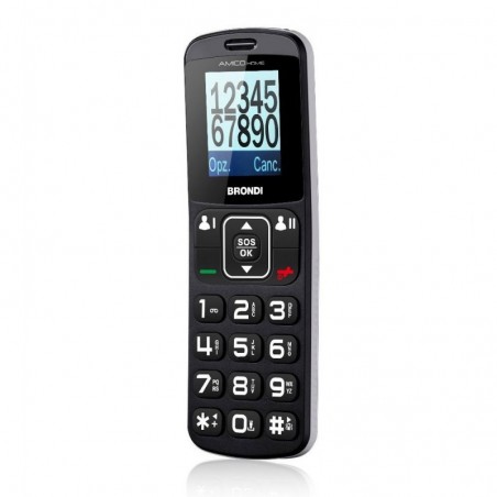 BRONDI Amico Home Telefono Cellulare Senior DualSim Controllo Remoto | Nero