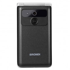BRONDI Amico Prezioso Telefono Cellulare Senior DualSim Fotocamera 1.3 MP Controllo Remoto | Nero