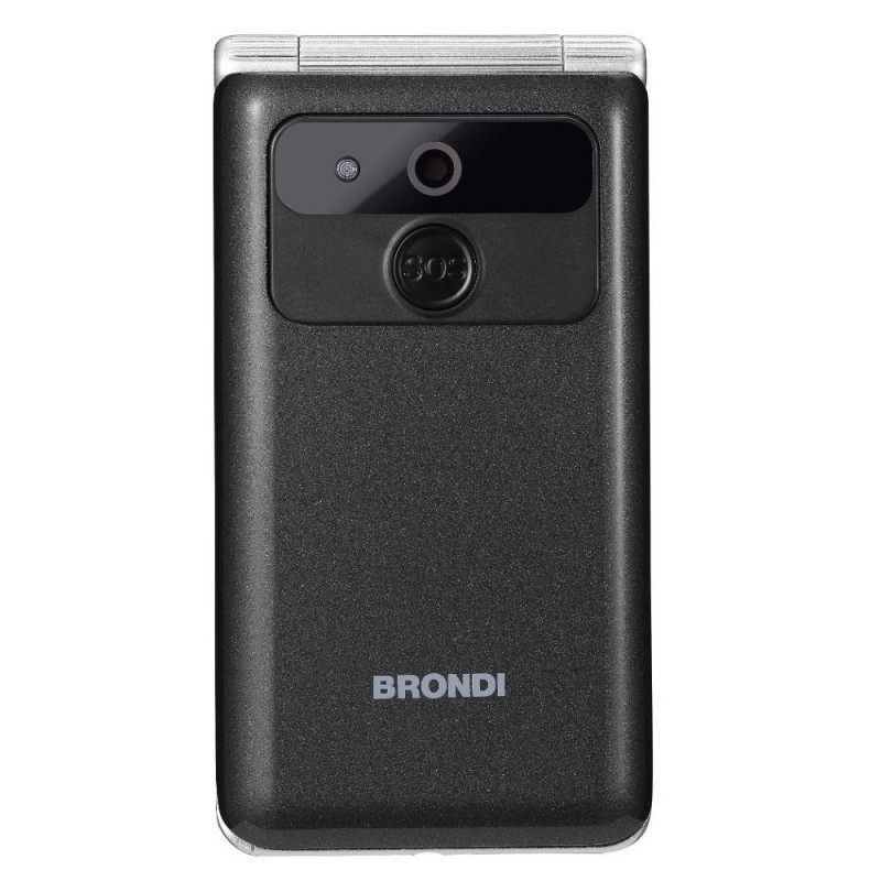 BRONDI Amico Prezioso Senior Cell Phone Dual SIM 1.3 MP Camera Remote Control | Black