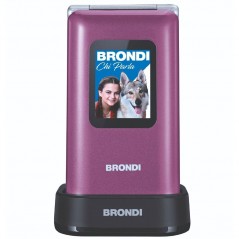 Scopri BRONDI Amico Prezioso Telefono Cellulare Senior DualSim Fotocamera 1.3 MP Controllo Remoto | Viola in dettaglio