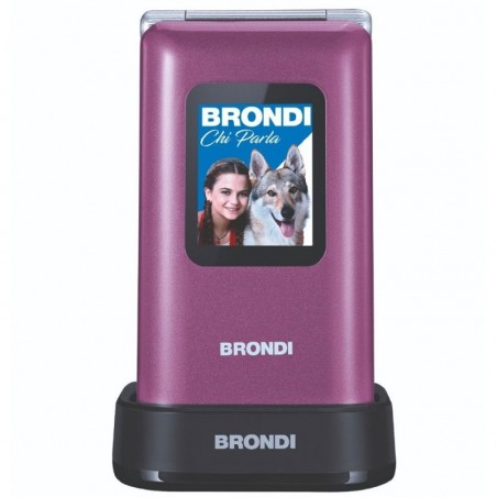Scopri BRONDI Amico Prezioso Telefono Cellulare Senior DualSim Fotocamera 1.3 MP Controllo Remoto | Viola in dettaglio