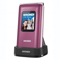 BRONDI Amico Prezioso Telefono Cellulare Senior DualSim Fotocamera 1.3 MP Controllo Remoto | Viola