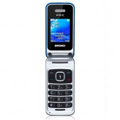 Discover Brondi FOX GSM Quadri Band Telefono Cellulare A Conchiglia Dual Sim | Blu details