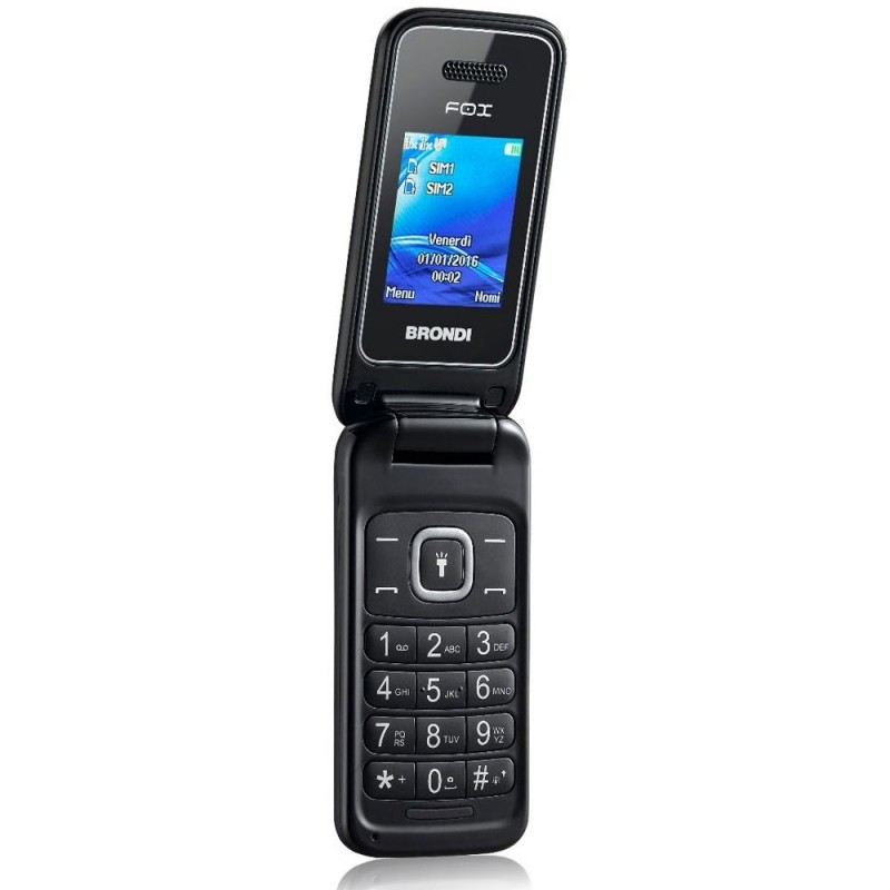 BRONDI FOX GSM Quad Band Dual Sim Flip Cell Phone | Black BRONDI FOX GSM Quad Band Dual Sim Flip Cell Phone | Black