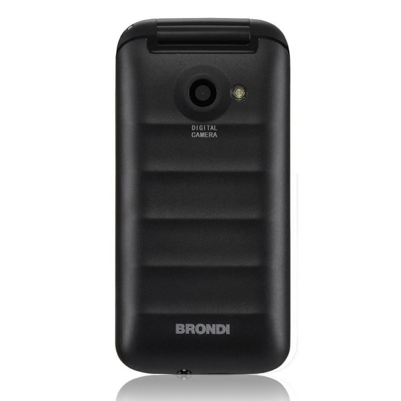 BRONDI FOX GSM Quadri Band Telefono Cellulare Dual Sim a Conchiglia Dual Sim | Nero