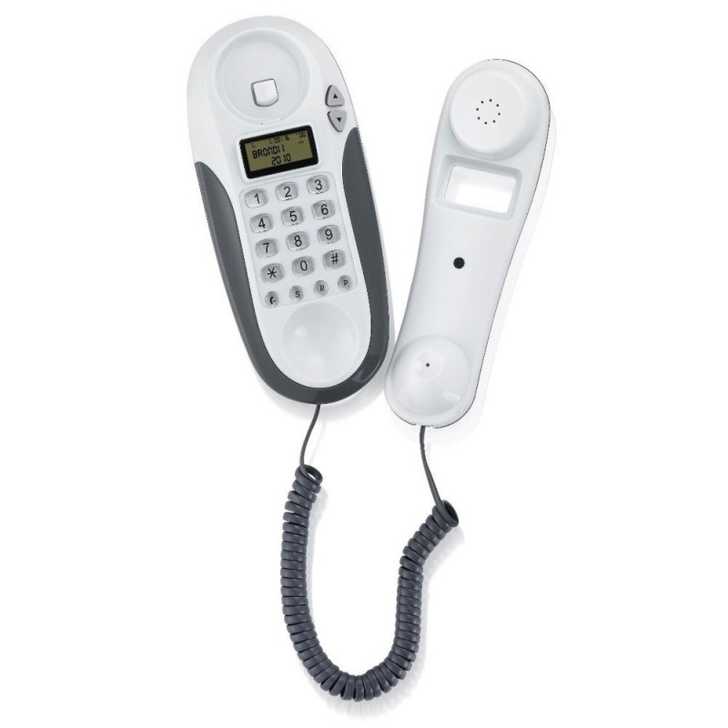 Brondi KENOBY CID Landline Phone with Caller ID Display | Gray and White Brondi KENOBY CID Landline Phone with Caller ID Display | Gray and White