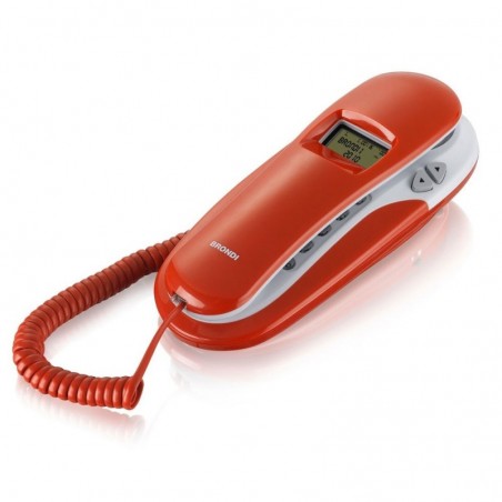 Immagine prodotto Brondi KENOBY CID Telefono Fisso Display Identificativo del Chiamante | Rosso e Bianco