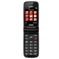 Brondi MAGNUM 4 Cellulare GSM QUADRI band Maxi Display Dual Sim Fotocamera | Rosso