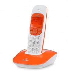 Brondi Brondi NICE Telefono Cordless Design Volume Regolabile Display Grande | Bianco e Arancione for sale
