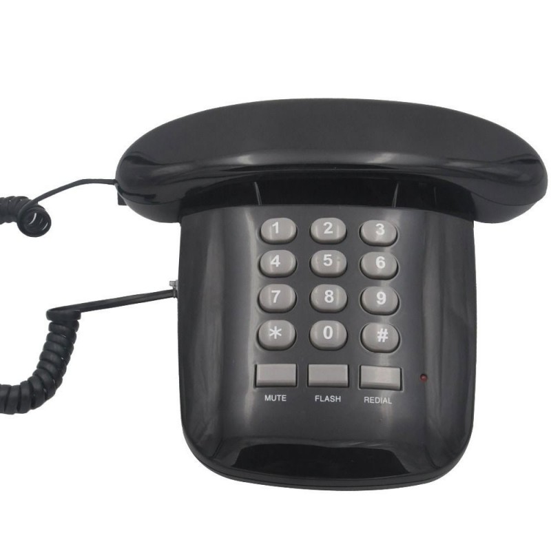 Brondi SOLE Retro Design Landline Phone with Convenient Carrying Handle | Black