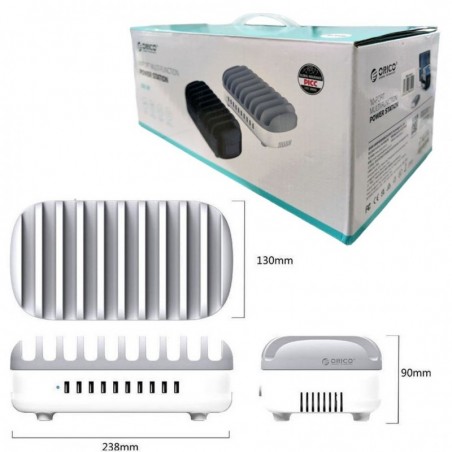 Immagine prodotto ORICO Stazione di ricarica 10 posti Multifunzione USB 5V 2.4A - 120W