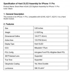 Acquista Display LCD GREEN ON Premium Plus HARD OLED Per iPhone 13 Mini in vendita