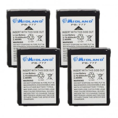 MIDLAND MIDLAND Batteria Li-On 720mAh 3.7V | Kit da 4pz per modello 777 | Onda for sale