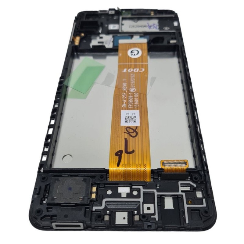 Samsung SERVICE PACK Display LCD ORIGINALE + Frame Per Galaxy A12 2021 A127 FLAT A125