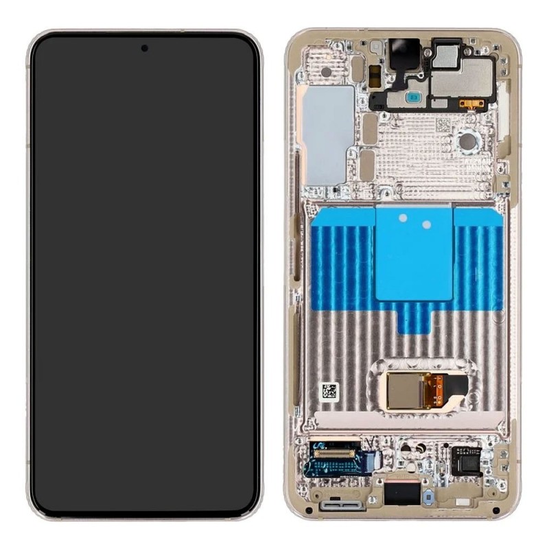 Samsung SERVICE PACK Display LCD ORIGINALE + Frame Per Galaxy S23 Ultra 5G S918 | Cream / Beige