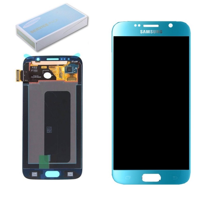 Samsung Service Pack LCD Per Galaxy G920 S6 Blue