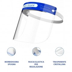Product image Protective Face Visor in Transparent Plexiglass Splash Guard with Elastic 1pc