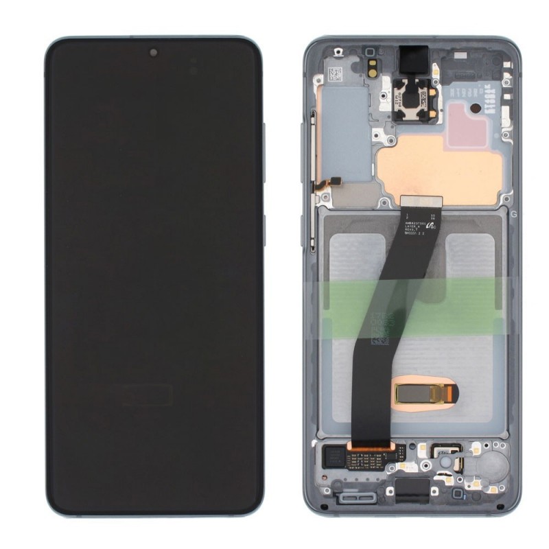 Samsung Service Pack Original LCD Display + Frame For Galaxy S20 SM-G980 - S20 5G SM-G981 | Gray | NO ROOM