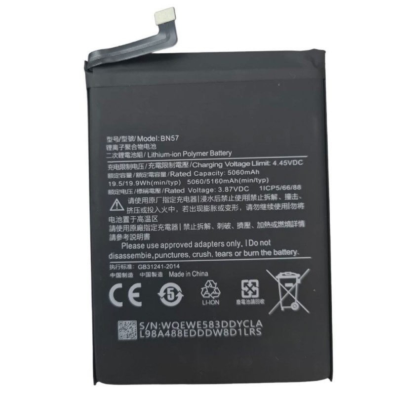 Compatible Battery BN57 forXiaomi Poco X3 / X3 NFC / X3 Pro