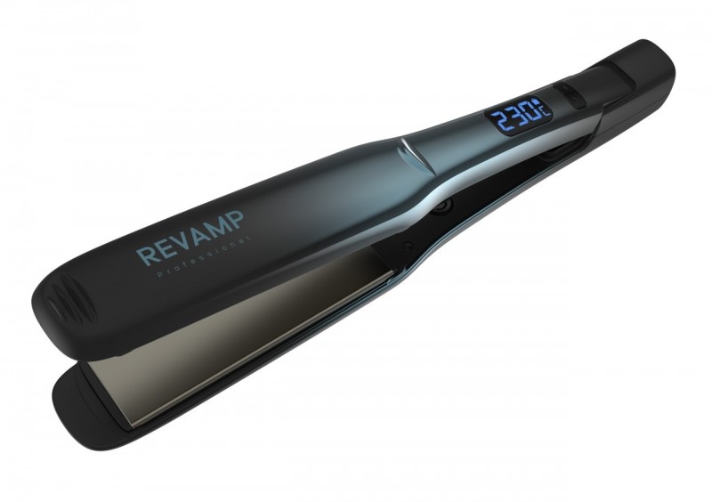 Revamp XL Progloss Ultra X Shine Ceramic Straightener with Heat Control | Black