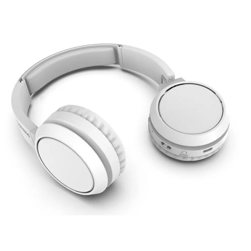 Philips Cuffie Bluetooth Con tasto Bass Boost Cuffia Wireless Over Ear TAH4205 | Bianco