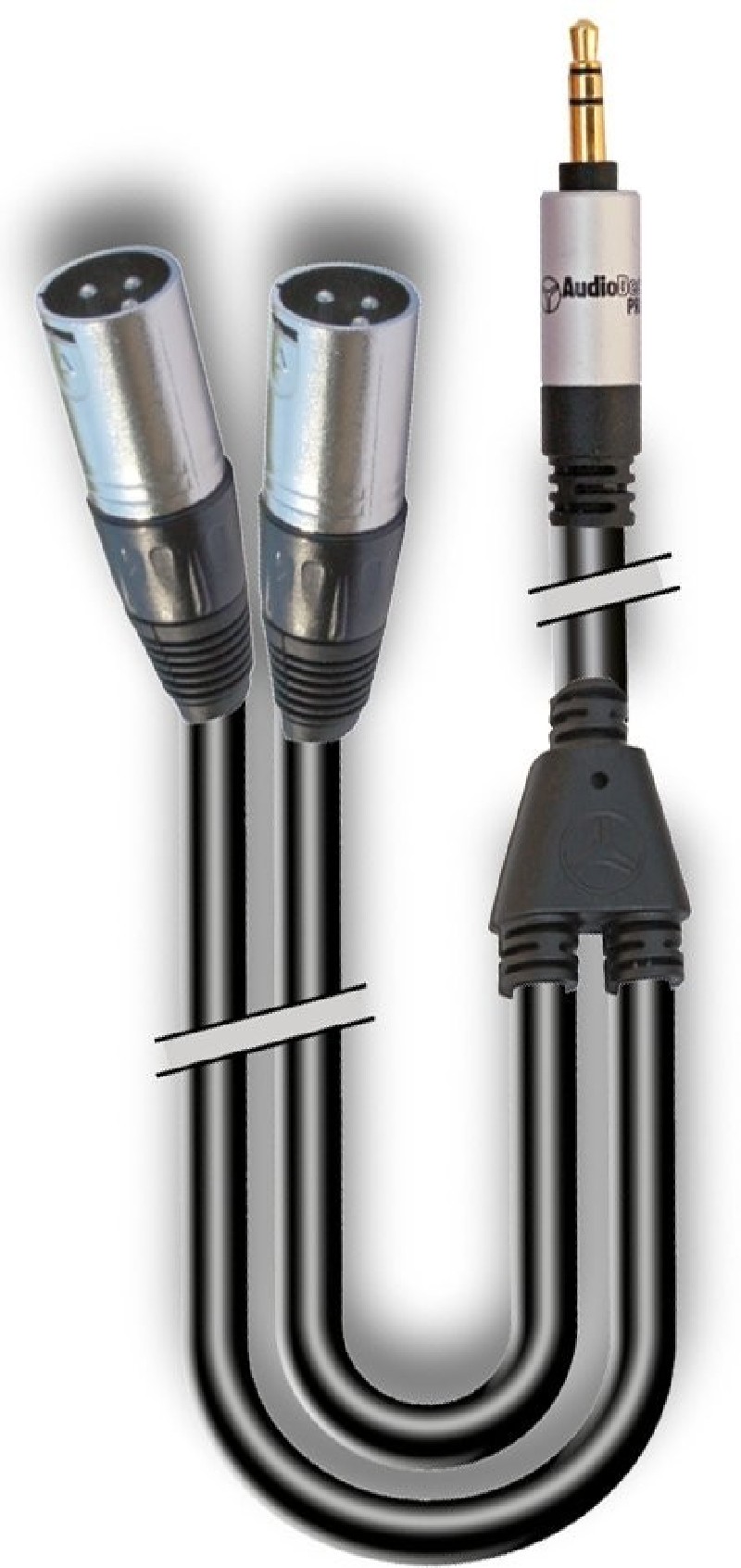 AUDIODESIGN PRO X-PRO Adapter Cable from 1 3.5 Stereo Jack to 2 XLR 3 Male - 6 m AUDIODESIGN PRO X-PRO Adapter Cable from 1 3.5 Stereo Jack to 2 XLR 3 Male - 6 m