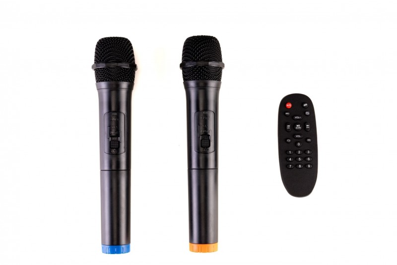 AUDIODESIGN PRO M3 10w/l Portable 10" Battery-Powered Party Box with 2 Wireless Microphones - Max Power 250W