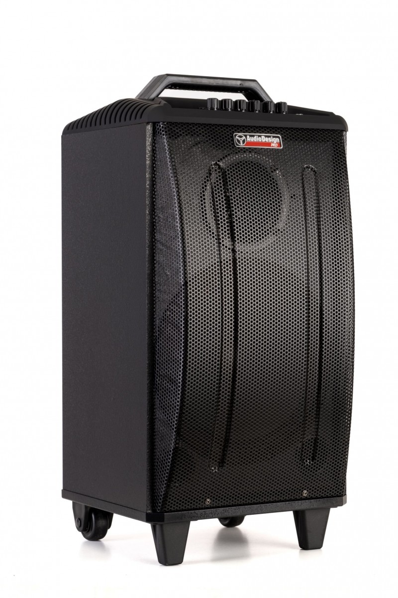 AUDIODESIGN PRO M3 10w/l Partybox Portatile 10" a batteria con 2 microfoni wireless - Potenza Max 250W