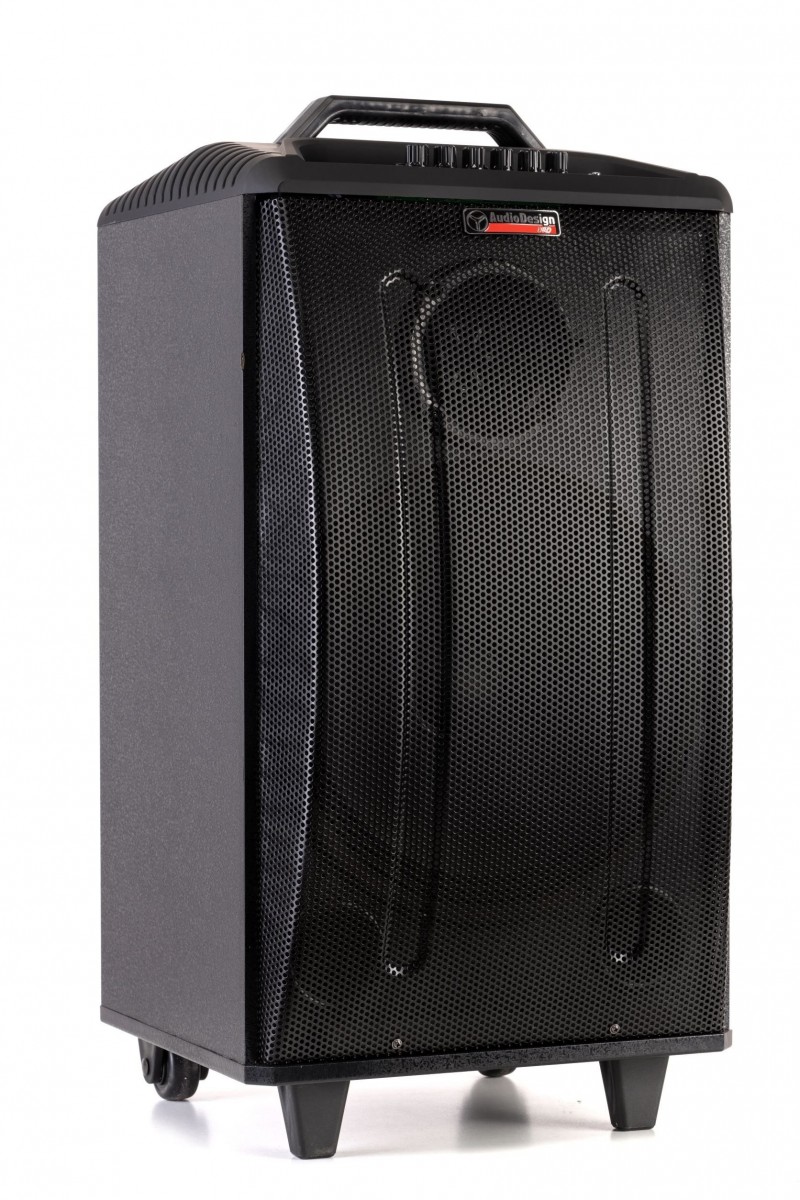 AUDIODESIGN PRO M3 12W/L Partybox Portatile a batteria con 2 microfoni wireless - Potenza Max 350W