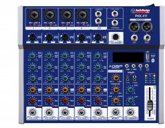 Scopri AUDIODESIGN PRO Mixer professionale 4+1+1 canali - USB/BT 24 effetti con DSP - Alimentazione USB - Ingresso ottico in det