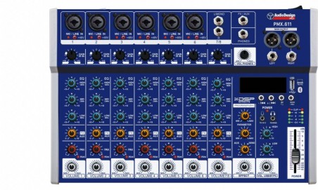 Compra AUDIODESIGN PRO Mixer Professionale 6+1+1 Canali - USB/BT 24 effetti con DSP - Alimentazione USB online