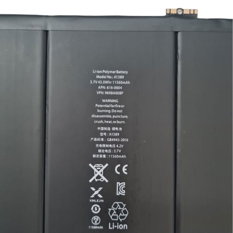 Batteria Compatibile per Apple iPad 3 9.7 (2012) A1416 A1430 A1403/iPad 4 9.7 (2012) A1458 A1459 A1460|A1389