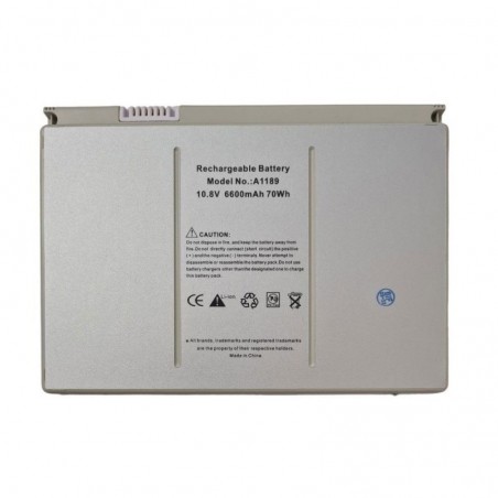 Batteria Compatibile per Apple MacBook Pro 17 A1151 A1261 (2006-2008) |A1189 - 6600mAh