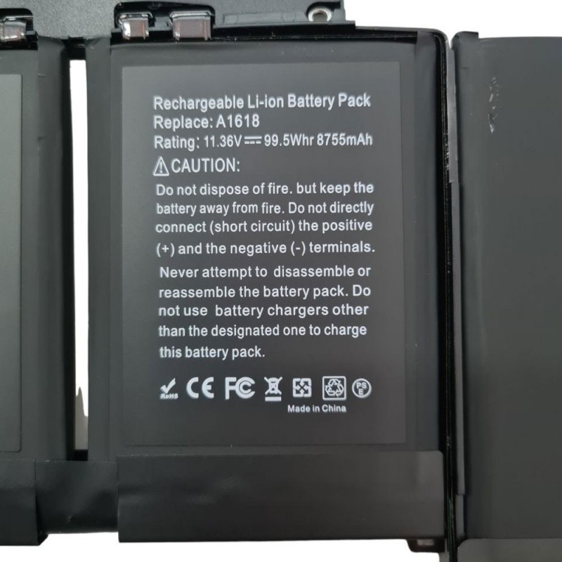 Compatible Battery for Apple MacBook Pro Retina 15 A1398 (2015) | A1618 - 8755mAh
