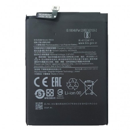 Acquista Batteria Compatibile BN54 Per Xiaomi Redmi Note 9 / Redmi 9 / Redmi 10X 4G in vendita