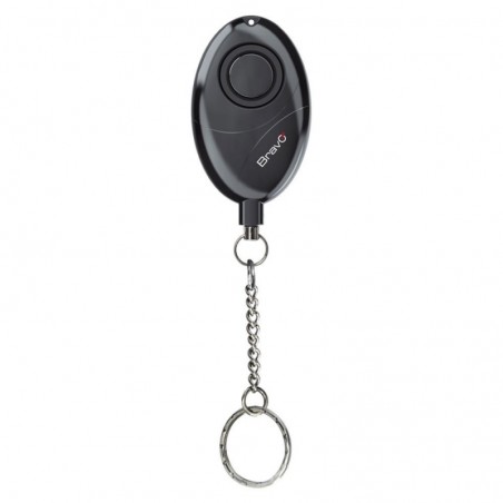 BRAVO Portable Alarm with Integrated 105dB Siren: Practical and Discreet | Black