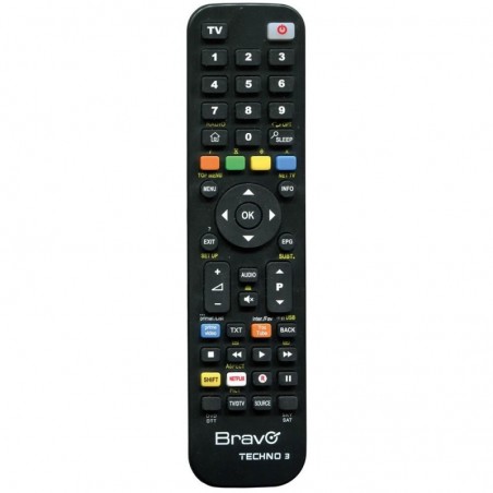 Bravo TECHNO 3 Programmable Remote Control with Three Memory Banks for TV, DTT, VCR, DVD, SAT or SKY