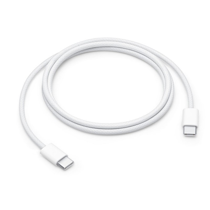 Apple USB-C to USB-C Cable for iPhone 15 (MQKJ3ZM/A) | 60W Fast Charging | 1 Meter | Fabric | Bulk