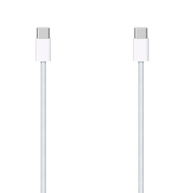 Apple USB-C to USB-C Cable for iPhone 15 (MQKJ3ZM/A) | 60W Fast Charging | 1 Meter | Fabric | Bulk